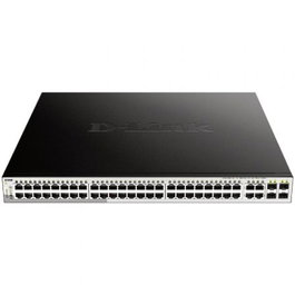 D-Link Switch Smart+ Gestionable DGS-1210-52MP/E 52 Puertos Gigabit PoE+ (48 RJ-45, 4 SFP) Capa 2 y 3